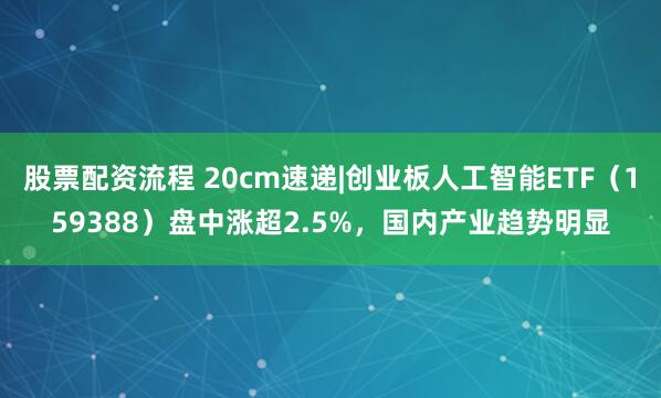 股票配资流程 20cm速递|创业板人工智能ETF（159388）盘中涨超2.5%，国内产业趋势明显